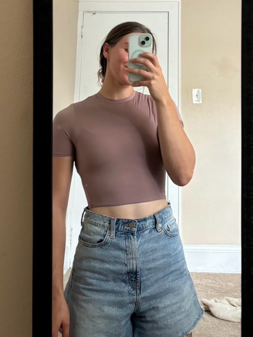Lululemon Wundermost Ultra Soft Nulu‎ Crewneck Cropped T-shirt Small